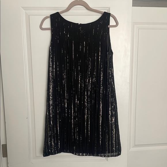 Parker Black Sleeveless Sequin Fringe Mini Dress - Picture 4 of 6